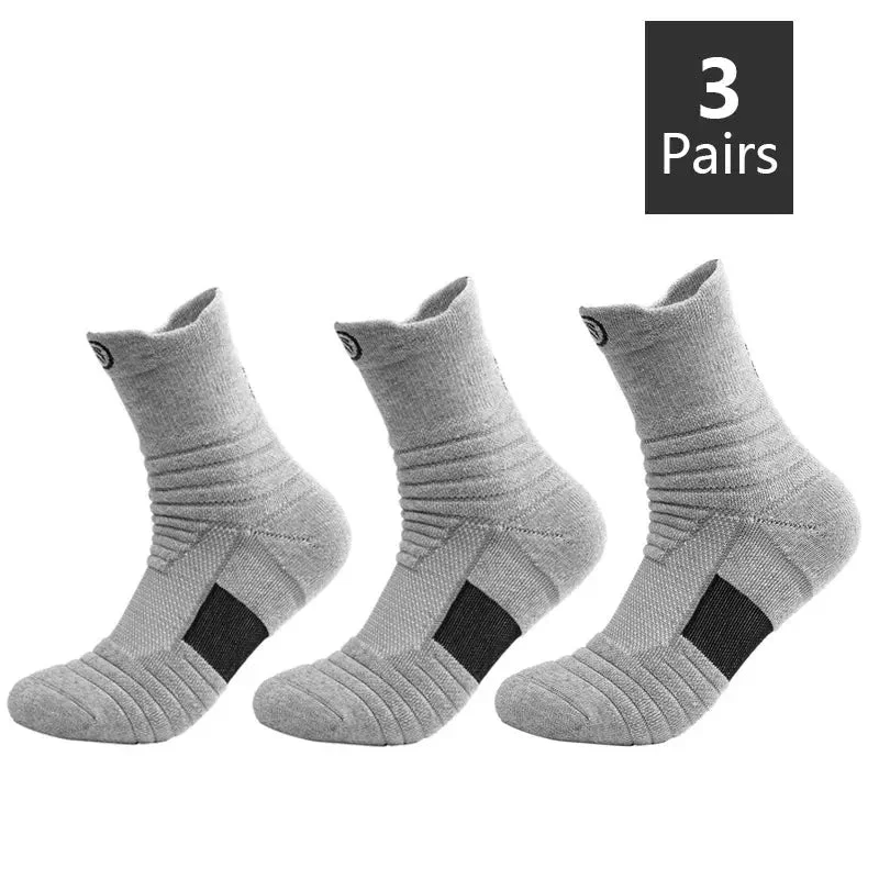 Anti-slip Football Socks Men Women Cotton Sock Short Long Tube Soccer Basketball