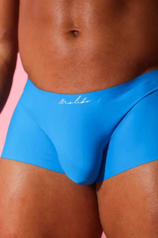 Come-Over Silky Seamless Boxer Briefs - Neon Blue