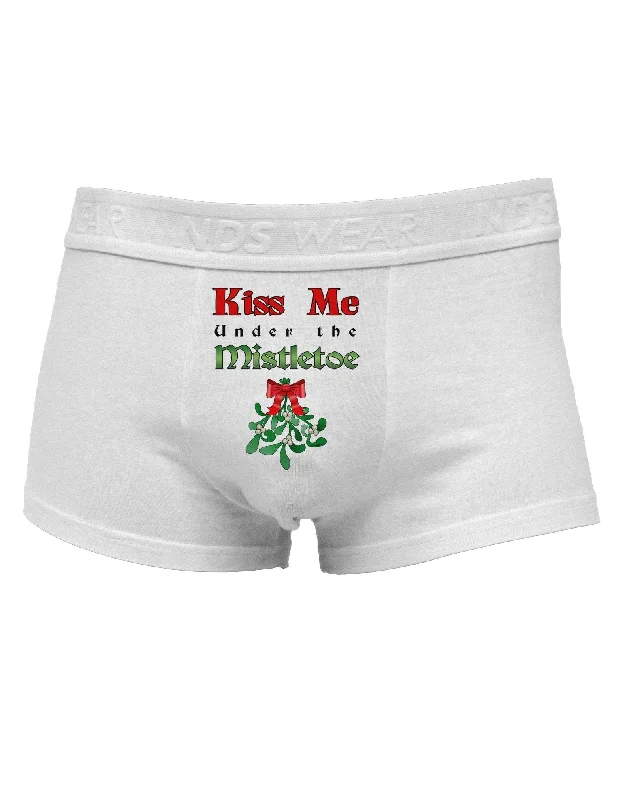 Kiss Me Under the Mistletoe Christmas Mens Cotton Trunk Underwear