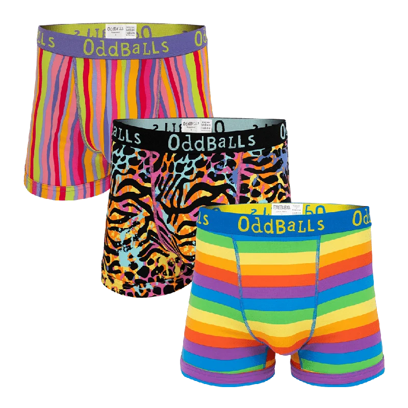 Multicolour Bundle - Mens Boxer Shorts 3 Pack Bundle