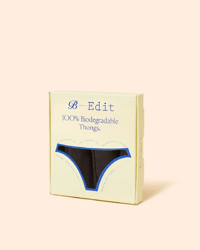 B-Edit Thong Four Pack - Black