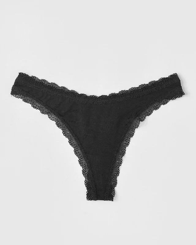 B-Edit Thong - Jet Black