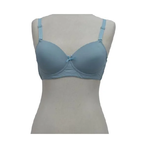 Ladies Pastel Matching Bra | Cotton Push Up Underwired Lingerie with Adjustable Straps For Women