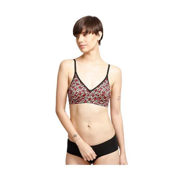 Refined Double Layered Printed Bra