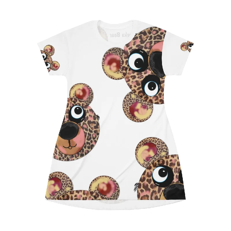 All Over Print T-Shirt Dress PEEKA BEAR