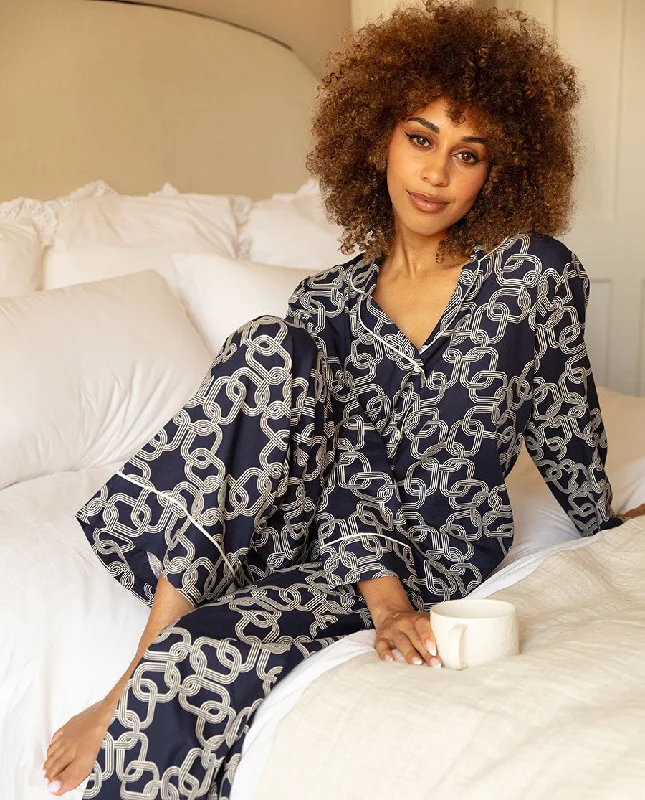 Avery Chain Print Wide Leg Pyjama Bottoms