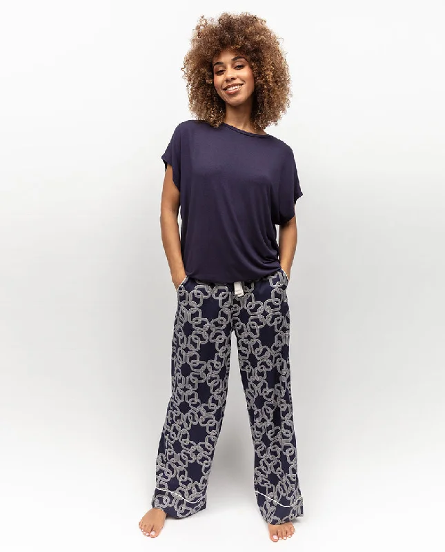 Avery Chain Print Wide Leg Pyjama Bottoms