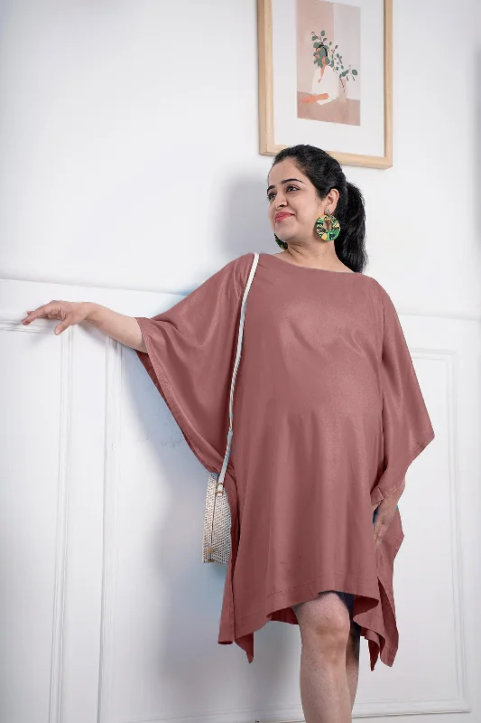 Blush Rayon MaternityKaftan - Solid