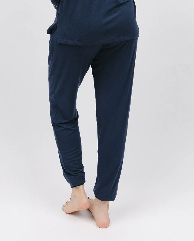 Navy Jersey Pyjama Bottoms