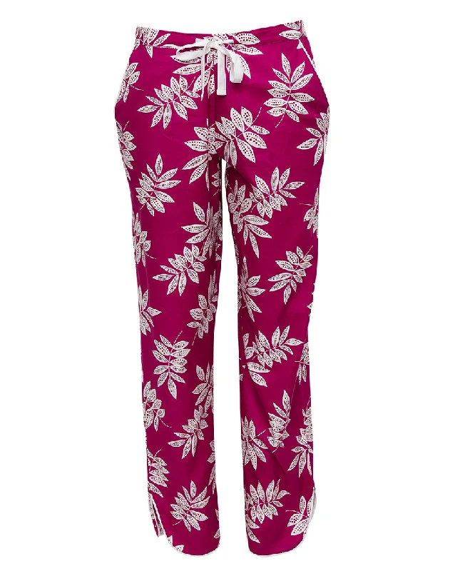 Emmi Leaf Print Pyjama Bottoms