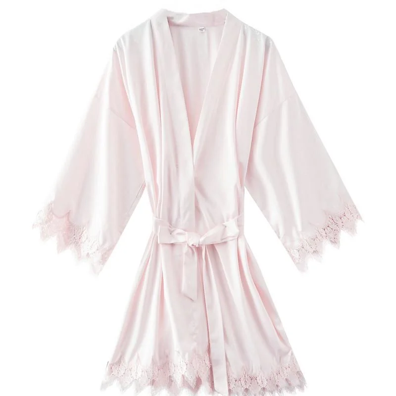 Luxurious Lace Spa Collection Plush Silk Robe