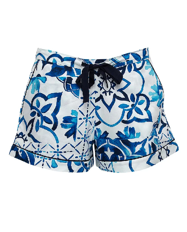 Marie Tile Print Shorts