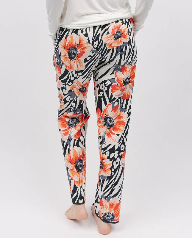 Nicole Animal Floral Print Pyjama Bottoms