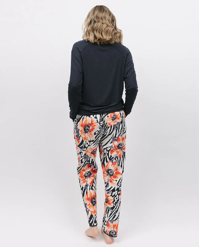 Nicole Animal Floral Print Pyjama Bottoms