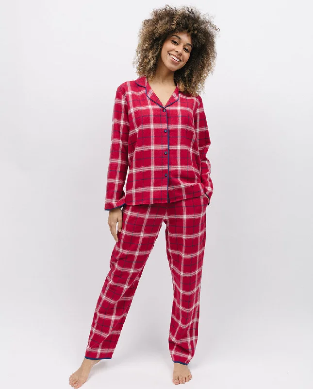 Noél Womens Super Cosy Check Pyjama Bottoms