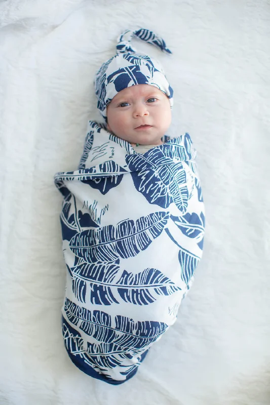 Serra Nursing Pajamas & Newborn Swaddle Blanket Set