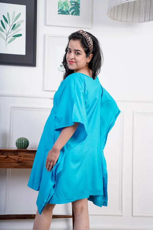 Turquoise Rayon MaternityKaftan - Kittens