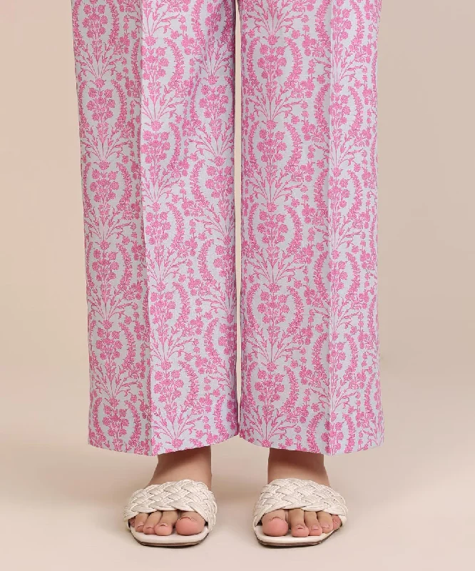 Printed Cambric Straight Pants