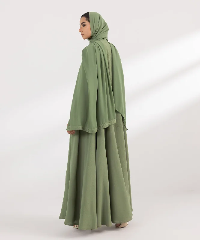 Front Open Abaya Set