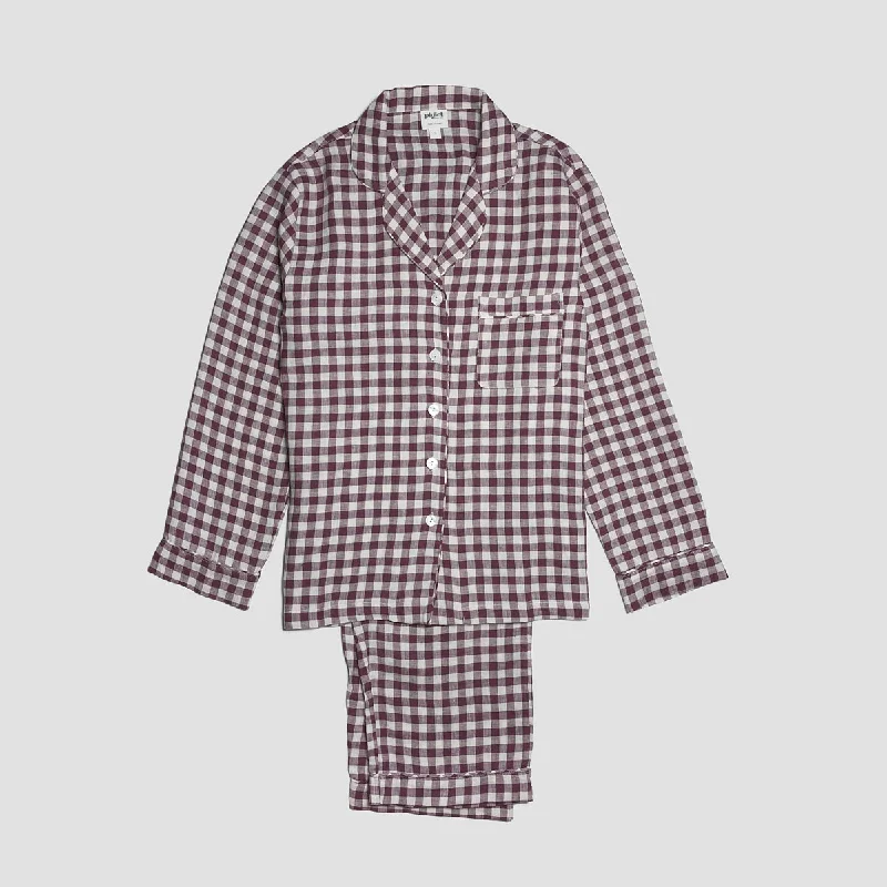 Women's Berry Gingham Pajama Set