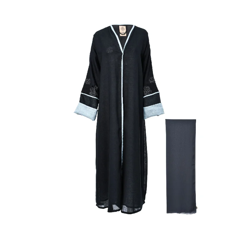 Nero Women's Evening Black Tiffany Abaya, Free size