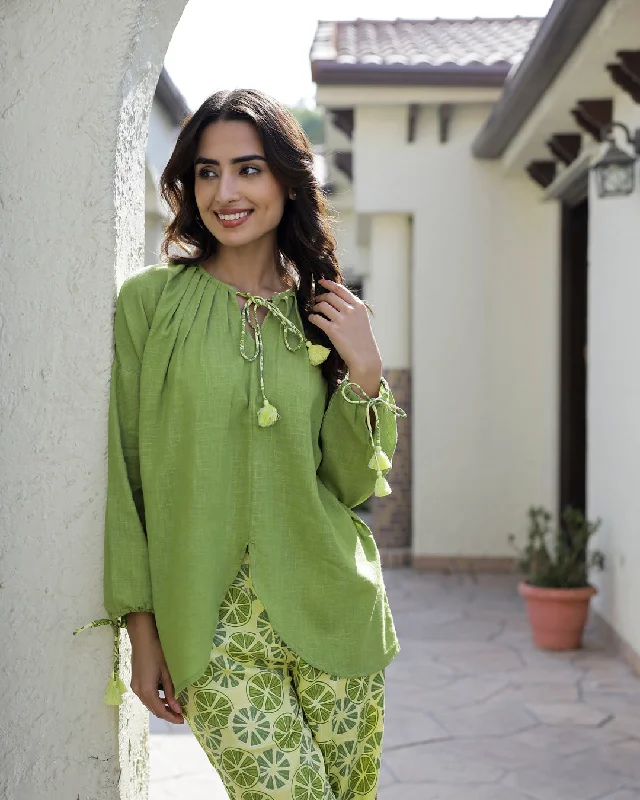 Green Designer Loungewear Set