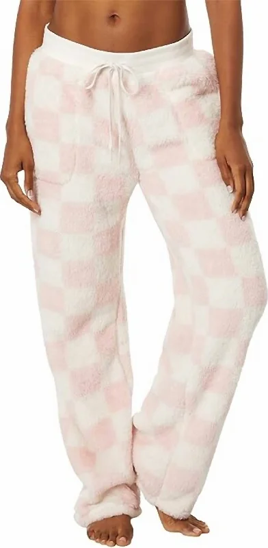 Let's Get Cozy Pants In Pink Clay