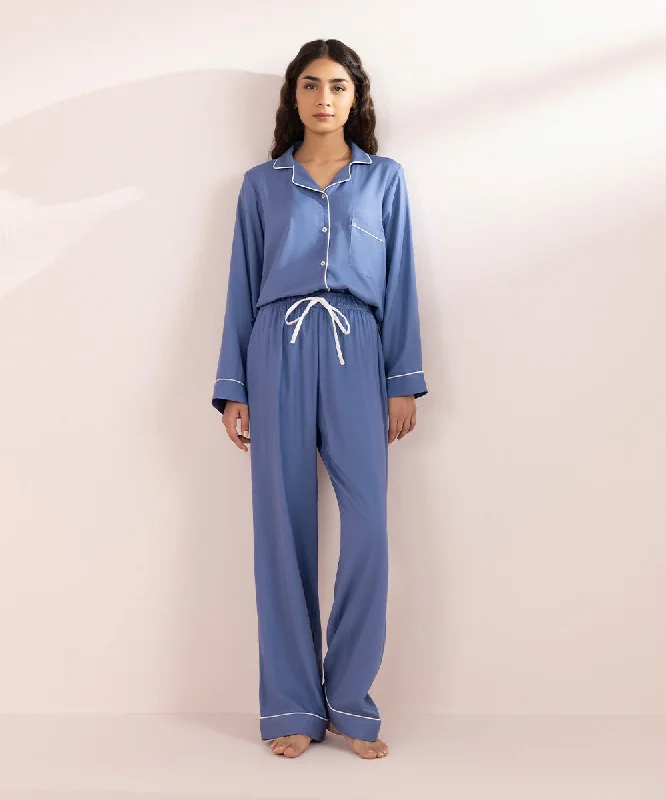 Solid Viscose PJ Set