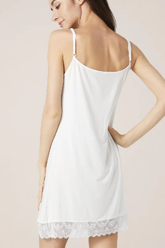 Sofia Modal Cotton Slip (White)