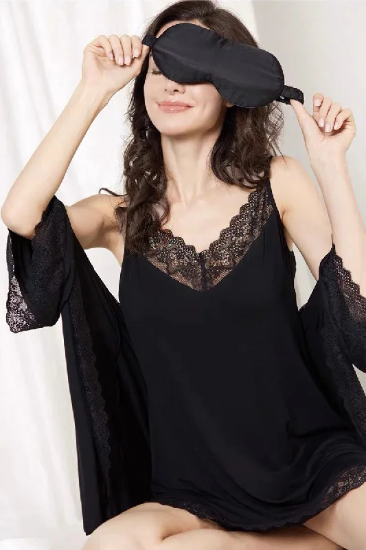 Sofia Modal Cotton Slip (Black)