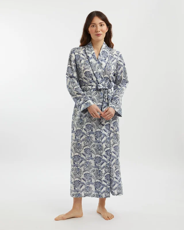 Women's Organic Cotton Dressing Gown Made with Liberty Fabric - Paradise Garden