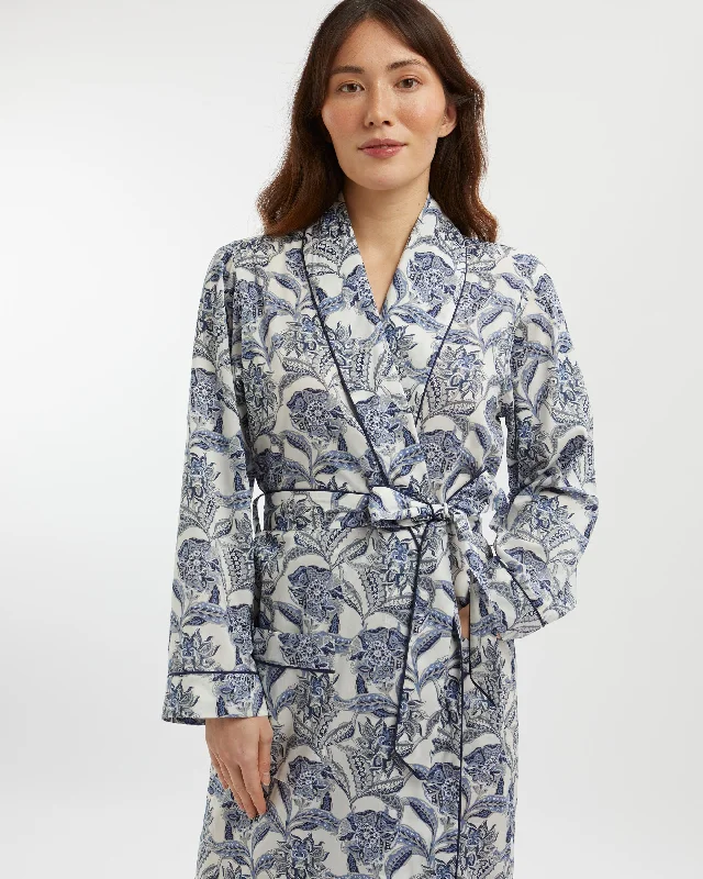 Women's Organic Cotton Dressing Gown Made with Liberty Fabric - Paradise Garden