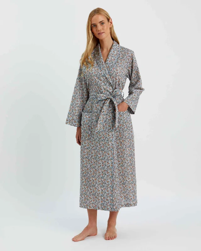 Women's Fine Cotton Dressing Gown made with Liberty Fabric - Strawberry Tree