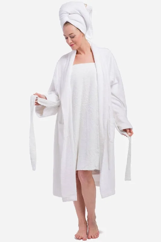 Women's Five Star Spa Package - Terry Cloth Robe, Body Wrap and Hair Towel