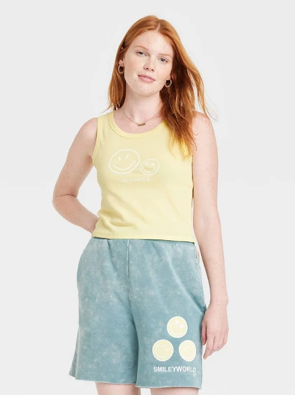 Women's Brand Logo Printed Sleepwear Top,Yellow